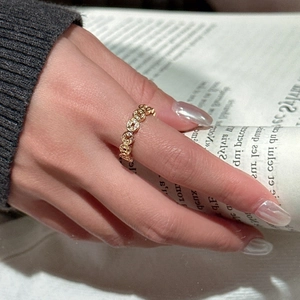 Elegant gold-plated S925 silver ring featuring a traditional coin design with zircon stones