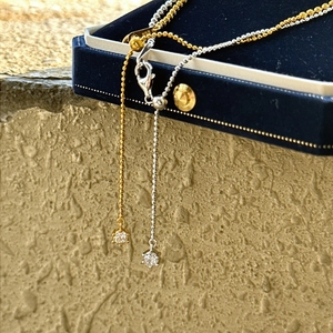 Minimalist S925 sterling silver necklaces in gold and silver with zircon pendants