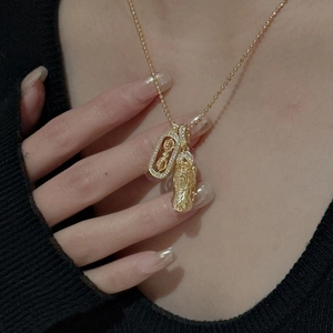 S925 sterling silver beaded necklace featuring vajra and pixiu pendants with cubic zirconia