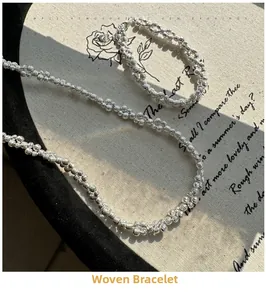 Detailed macro shot of S925 sterling silver beaded bracelet with sparkling cut textures