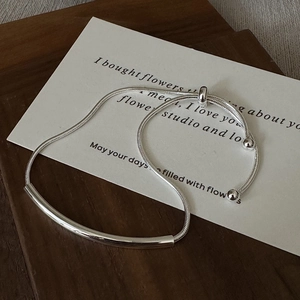 Minimalist 925 Sterling Silver Adjustable Snake Chain Bracelet With Curved Tube For Women Personalized Geometric Jewelry Gift