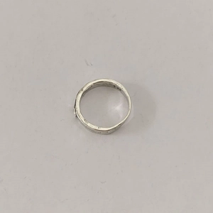 Minimalist S925 sterling silver ring with unique irregular hammered texture finish