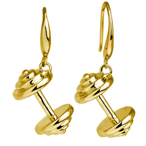 Boucles d'Oreilles Crochet Pendentif Haltère Créatif Pour Femmes Bijoux Sport Fitness Minimaliste Alliage Électroplaqué Thème Gym Cadeau