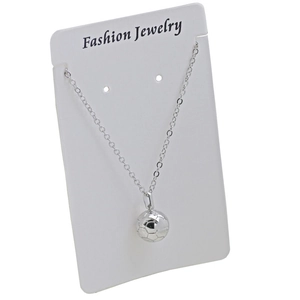 Collana con ciondolo football americano argento da donna con cuciture realistiche