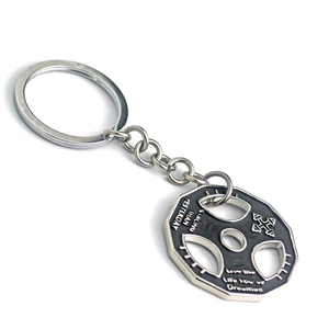 Motivational Fitness Metal Keychain Barbell Dumbbell Weight Plate Boxing Glove Pendant Sports Gym Lovers Gift Accessories