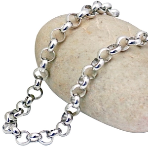 Men Stainless Steel Rolo Chain Necklace Polished Round Link Chain For Daily Party Punk Style Male Jewelry Gift