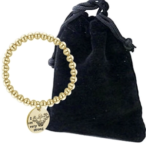 Bracelet ajustable en acier inoxydable doré pour homme avec pendentif gravé