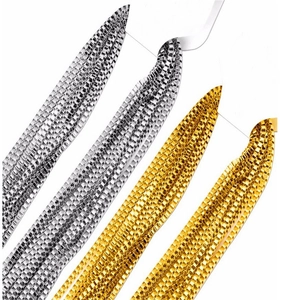 Polished gold and silver Venetian box chains for women in a minimalist metal style