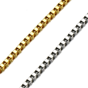 Minimalist Alloy Box Chain Necklace For Women Gold Silver Electroplated Venetian Chain Necklace Fashion Jewelry Accessory
