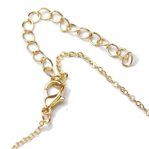 Golden 304 stainless steel necklace extender chain featuring a polished lobster clasp