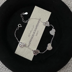 S925 Sterling Silver Gourd Heart Bracelet For Women Minimalist New Chinese Style Glittering Retro Fashion Jewelry Hand Chain Gift