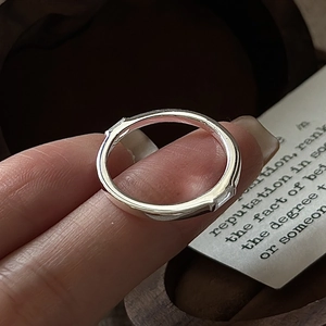925 Sterling Silver Zirconia Ring Niche Design Korean Minimalist Geometric Open Ring For Women Fashion Jewelry Accessories