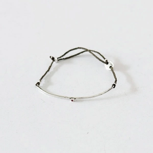 925 Sterling Silver Branch Bracelet Red Rhinestone Minimalist Korean Style Vintage Adjustable Wax Rope Bracelet Fine Jewelry Women Gift