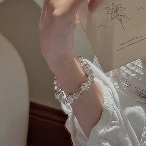 Elegantes S925 Sterlingsilber Armband mit Katzenaugen-Kristallperlen für Damen