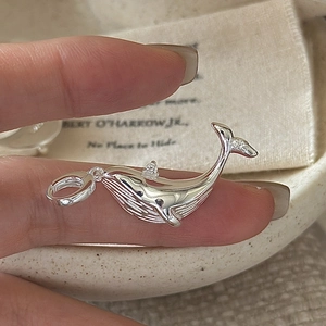 925 Sterlingsilber Delphin Anhänger Halskette Für Damen Minimalistisch Vintage Strass Tier Eingelegt Schlüsselbein Kette Schmuck