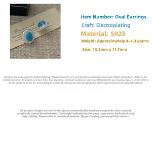 Detailed view of S925 sterling silver turquoise earrings featuring vintage relief design
