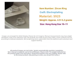 Macro detail of S925 sterling silver ring with hammer texture and oval zircon stone