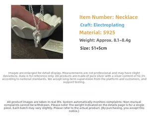 Macro detail of S925 sterling silver shell pendant necklace with matte finish texture