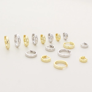 Klassische Creolen aus S925 Sterlingsilber in Gold und Silber für Damen und Herren