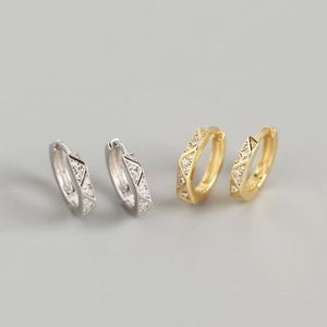 S925 Sterling Zilver Geometrische Facet Zirconia Oorbellen Goud Zilver Vergulde Minimalistische Huggie Oorbellen Vrouwen Sieraden