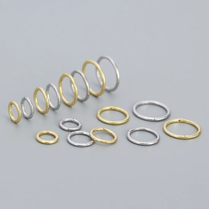 S925 Sterling Silver Hoop Earrings Minimalist Geometric Circular Piercing Jewelry For Women Gold Platinum Plated Earring Studs