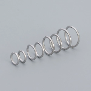 S925 sterling silver geometric hoop earrings set with mirror polish in 7 various sizes