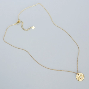 Elegante Halskette aus S925-Silber mit bösem Auge, geometrischen Diamanten und Goldbeschichtung