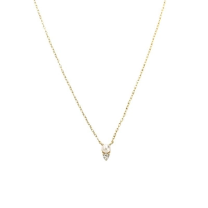 Minimalistische s925 Silberhalskette mit weißer Perle und Zirkonia-Anhänger