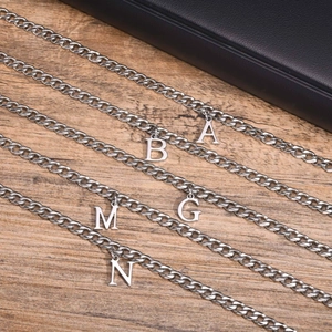 Edelstahl Panzerkette Fußkettchen Für Damen Herren Minimalistisch Initialen Buchstaben Anhänger Fußkette Verstellbar Schmuck