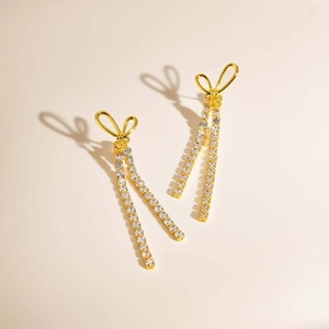 Orecchini a Goccia con Nappina Lunga in Rame per Donna Moda Elegante Cuore Strass Orecchini Pendenti Gioielli Regalo