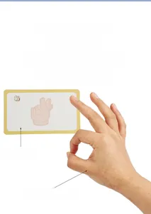 Vista dettagliata della carta didattica di imitazione gestuale per coordinazione bimbi
