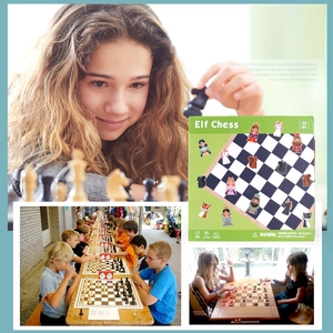 2-in-1 Flying Ludo and Chess board game set for children with cute cartoon patterns