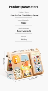 Detailed dimensions and parameters of the wooden sensory busy board for toddler learning