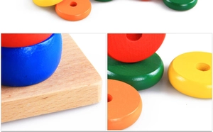 Detailed macro view of colorful wooden rings and solid natural wood base texture