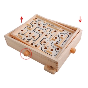 Classic 36-level wooden ball maze puzzle for kids and adults to improve coordination
