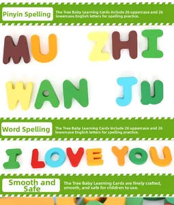 Detailed view of colorful wooden alphabet cards for spelling and letter recognition