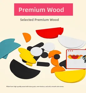 Detailed view of colorful wooden geometric blocks with high-quality wood grain texture
