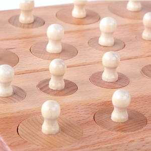 Beechwood Montessori cylinder socket toy with natural wooden pegs for toddler learning