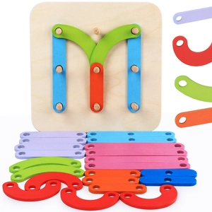Educational wooden shape sorter toy for toddlers to learn letters and numbers