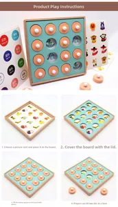 Guide détaillé en quatre étapes pour le jeu de mémoire en bois avec cartes éducatives