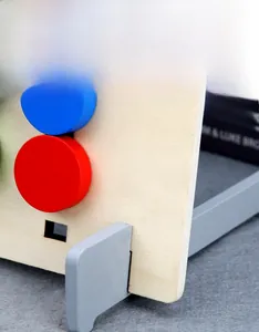 Detailed close-up of smooth polished edges and premium wood texture on Montessori toy