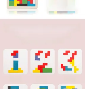 Detailed view of colorful wooden tetris blocks forming numbers for early learning