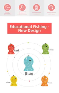 Detailed view of colorful magnetic wooden fish for children's educational hand-eye training
