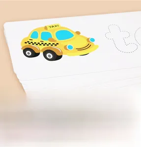Macro shot of thick educational card with taxi pattern and safe rounded corner design