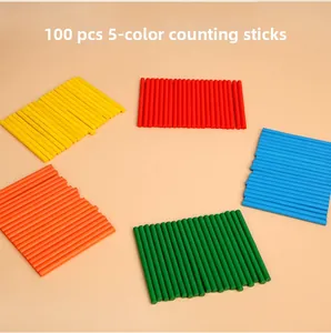 Detailed view of 100pcs colorful counting sticks for early math learning and education