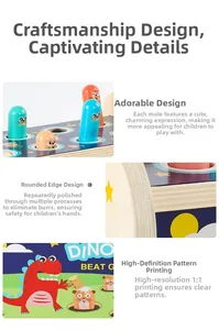 Close-up of smooth rounded edges and high-definition printed patterns on wooden toy