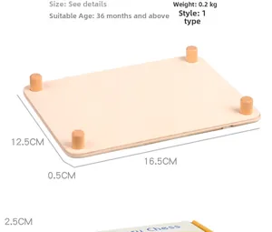 Detailed size parameters of the wooden memory chess board showing dimensions 16.5x12.5cm