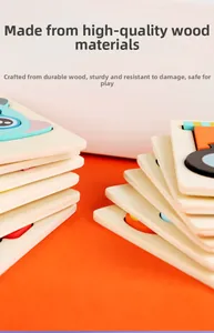 Gros plan de puzzles en bois épais empilés fabriqués en bois écologique durable