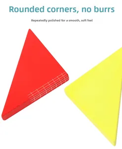 Detail of smooth polished corners and safe edges on wooden magnetic puzzle blocks