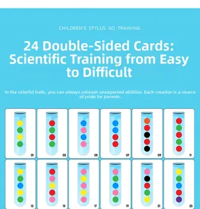 Detailed logical training cards with 24 double-sided patterns for children's skill development